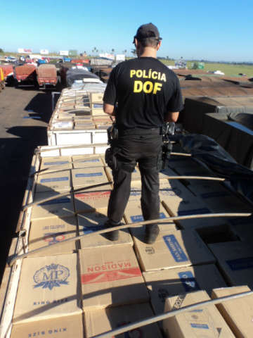  Carga de 42,5 mil pacotes de cigarros &eacute; apreendida na regi&atilde;o de Japor&atilde; 