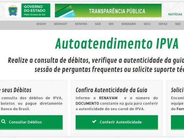 Sefaz lan&ccedil;a autoatendimento para consultar informa&ccedil;&otilde;es sobre IPVA