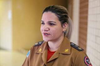 Carla Rouledo Moretti, major do Corpo de de Bombeiros (Foto: Fernando Antunes)