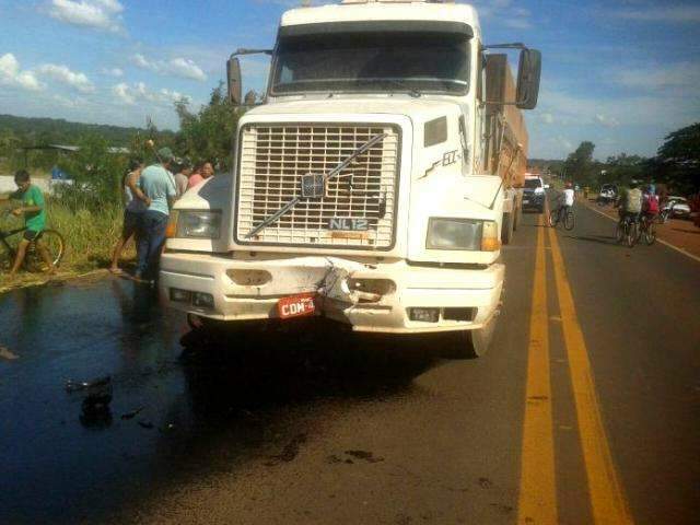 Adolescente atropelada por carreta na BR-060 morre na Santa Casa