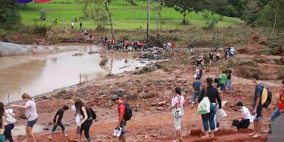  Chuva interdita novamente BR-158 na regi&atilde;o de Cassil&acirc;ndia