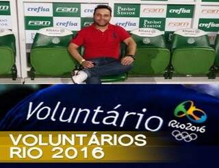Em suas fotos nas redes sociais, Adriano já insere a marca de voluntário da competição. (Foto: reprodução) 