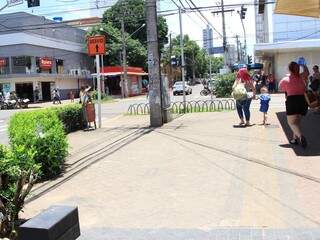Calçadas do Centro sem ambulantes na terça-feira (dia 27), após ação da Semadur. (Foto: Marina Pacheco/Arquivo).