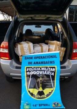 Pol&iacute;cia apreende 640 quilos de maconha em ve&iacute;culo com ocorr&ecirc;ncia de furto