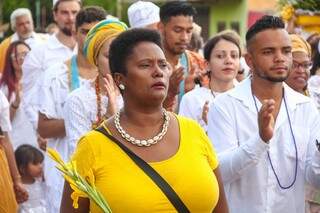 Romilda, integrante do Movimento Negro em MS.
acompanhou o evento. (Foto: Marcos Ermínio)