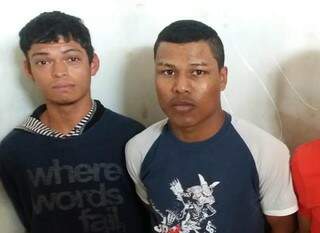 Tiago Garcia (à direita), que confessou assalto, e Sandiomar, que estava no carro roubado (Foto: Divulgação)