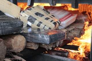 Destruição de drogas, em fornos de indústria em Dourados, deve demorar três dias (Foto: Eliel Oliveira)
