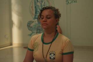 Márcia apareceu de camiseta do Brasil e diz que medita não só para o País, mas para o mundo. (Foto: Thailla Torres)