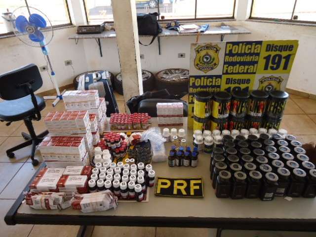 Apreendidos anabolizantes e medicamentos em &ocirc;nibus