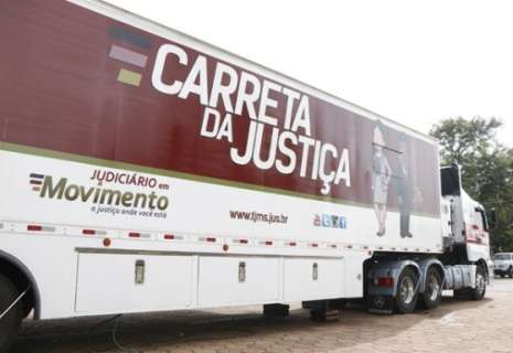 Carreta da Justi&ccedil;a estaciona em Ant&ocirc;nio Jo&atilde;o e fica na cidade at&eacute; 6&ordf;-feira