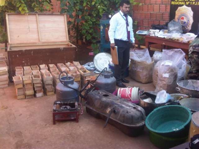 Senad fecha laborat&oacute;rio de coca&iacute;na em Pedro Juan, na fronteira com Ponta Por&atilde;
