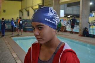 Eduarda disse que ia &quot;nadar forte&quot; para conseguir bons resultados (Foto: Pedro Peralta)