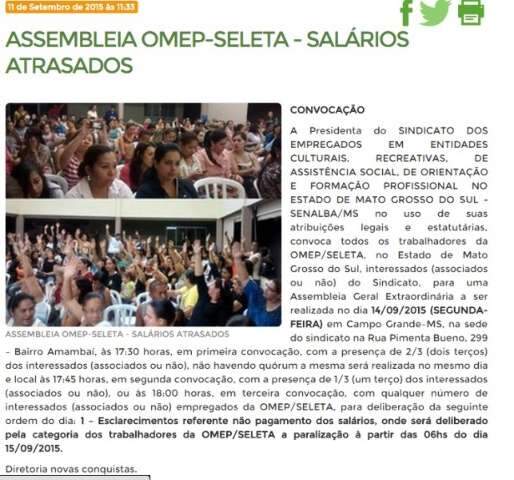 Para evitar greve em Ceinf&#039;s, prefeito diz que depositou sal&aacute;rios hoje