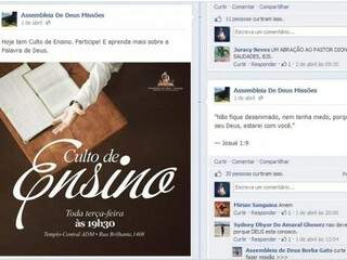 Assembleia de Deus em Campo Grande tem quase 10 mil seguidores no Facebook. (Foto: Reprodução/Internet)