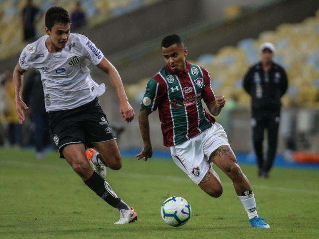 Com gol contra de Lucas Ver&iacute;ssimo, Fluminense e Santos empatam em 1 a 1 