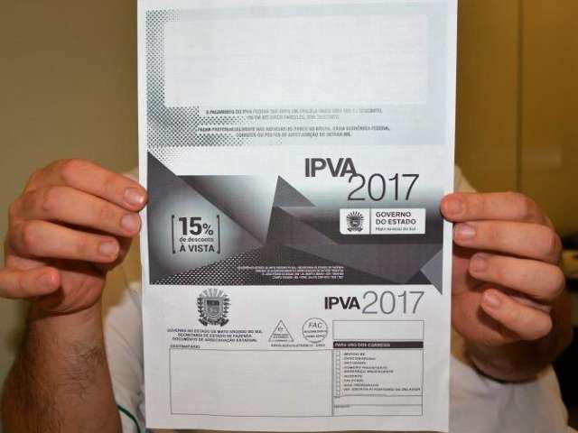 Prazo para pagamento da &uacute;ltima parcela do IPVA termina dia 31