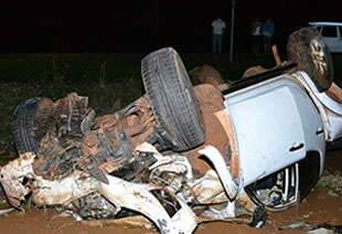  Irm&atilde;o do ex-prefeito de Sidrol&acirc;ndia morre ap&oacute;s capotar caminhonete na MS-060