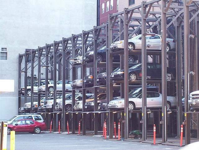 Outro exemplo de estacionamento vertical (Foto: QF8/Divulgação)