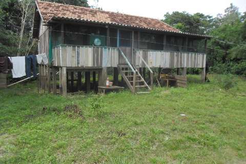Rancho irregular às margens do Rio Miranda destrói matas ciliares é interditado