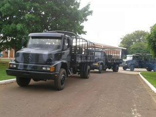Caminhões estavam em uso pelo Exército Brasileiro na Capital (Foto: Divulgação)