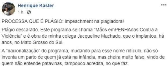Ministra Damares copia projeto que nasceu em MS sem dar cr&eacute;dito 