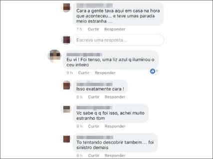 O que será? Clarão no céu enche campo-grandense de perguntas