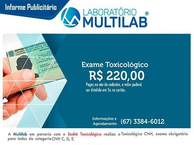 Laborat&oacute;rio Multilab faz campanha de exame toxicol&oacute;gico para motoristas 