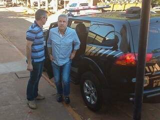 João Amorim chegando à sede da PF quando foi preso pela primeira vez (Foto: Amanda Bogo/Arquivo)