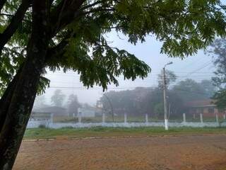 Situação do clima em Coronel Sapucaia. (Foto: Direto das Ruas)