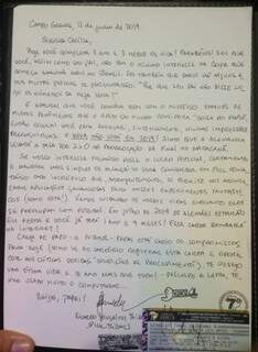 Na carta, o mentalista explica detalhadamente o por que acreditar que o a Alemanha venceria a Copa. (Foto: Divulgação)