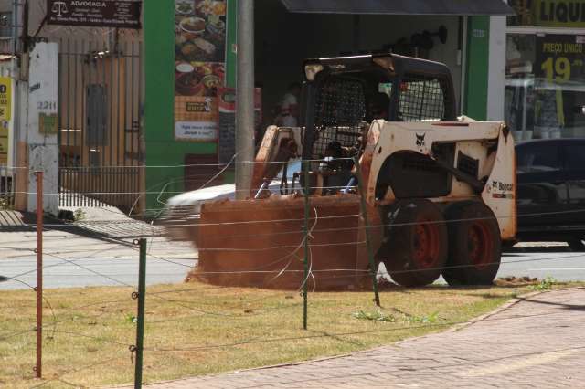 Canteiro central ser&aacute; revitalizado para receber est&aacute;tua de Manoel de Barros