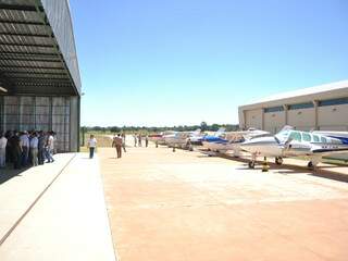 Santa Maria recebe aviões de táxi-aéreo. (Foto: Marlon Ganassin)