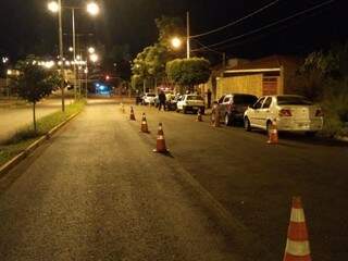 Blitz realizada na Avenida Fábio Zahran, em Campo Grande. (Foto: Divulgação/Batalhão de Trânsito)