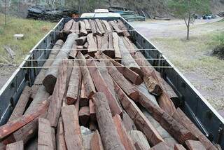 Caminhão cheio de madeira foi apreendido durante Operação Ágata. (Foto: divulgação)
