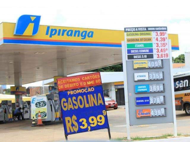 Pre&ccedil;o do litro da gasolina tem queda 1,4% em Campo Grande, aponta ANP