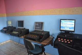 Máquinas de jogos de azar apreendidas em Campo Grande. (Foto: Arquivo)