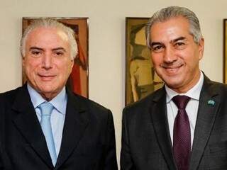 Presidente Michel Temer e Reinaldo Azambuja, governador de Mato Grosso do Sul (Foto: Divulgação)