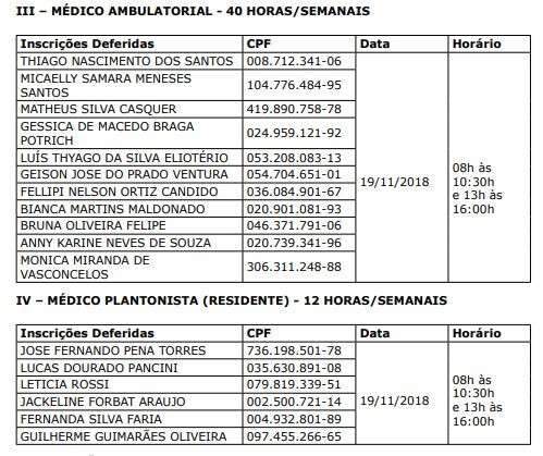Prefeitura convoca 40 m&eacute;dicos inscritos em cadastro tempor&aacute;rio