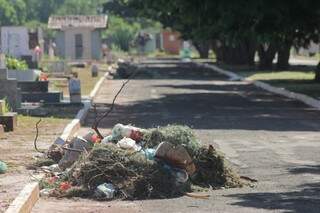 Lixo foi recolhido e amontoado para ser descartado durante a semana (Foto: Marcos Ermínio)