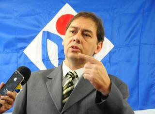 Alcides Bernal,  candidato do PP à Prefeitura de Campo Grande. (Foto: Rodrigo Pazinato)