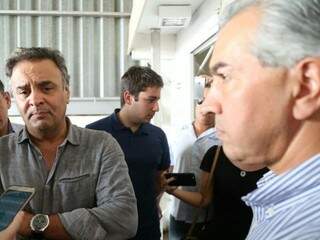 Reinaldo recebeu líder nacional do partido no aeroporto e ambos participam de agenda nesta quinta (Foto: Marcos Ermínio)