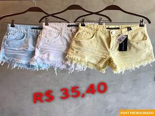 Shorts Dicollani lindos custam só R$ 35,40.
