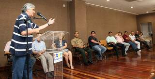 Delcídio promoveu ato político em Corumbá para anunciar os novos investimentos. (Divulgação).