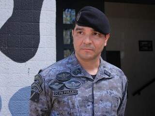 Major Pollet, do Batalhão de Choque, fala sobre crime do falso frete (Foto: Marina Pacheco)