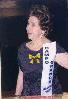 Foi Rainha Campo Grande no encontro da melhor idade. (Foto: Arquivo Pessoal)