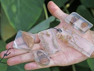 Para as jóias do Amuletos Voa-dor são utilizadas plantas e animais (Foto: Gerson Walber)
