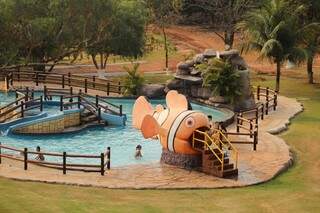A fazenda conta com um parque aquático para crianças (Foto: Group Marketing Brasil)