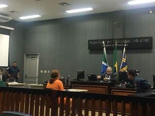 &quot;Paraguaia&quot; durante depoimento ao juiz (Foto: Danielle Valentim)