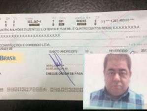 Justi&ccedil;a solta estelionat&aacute;rio que tentou trocar cheque falso de R$ 4,2 milh&otilde;es