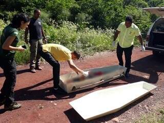 Corpo foi encontrado em estrada nas proximidades da BR-262. (Foto: Reprodução/Diário Corumbaense)